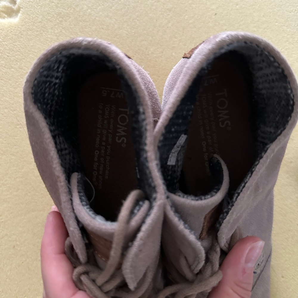 TOMS  wedges in taupe